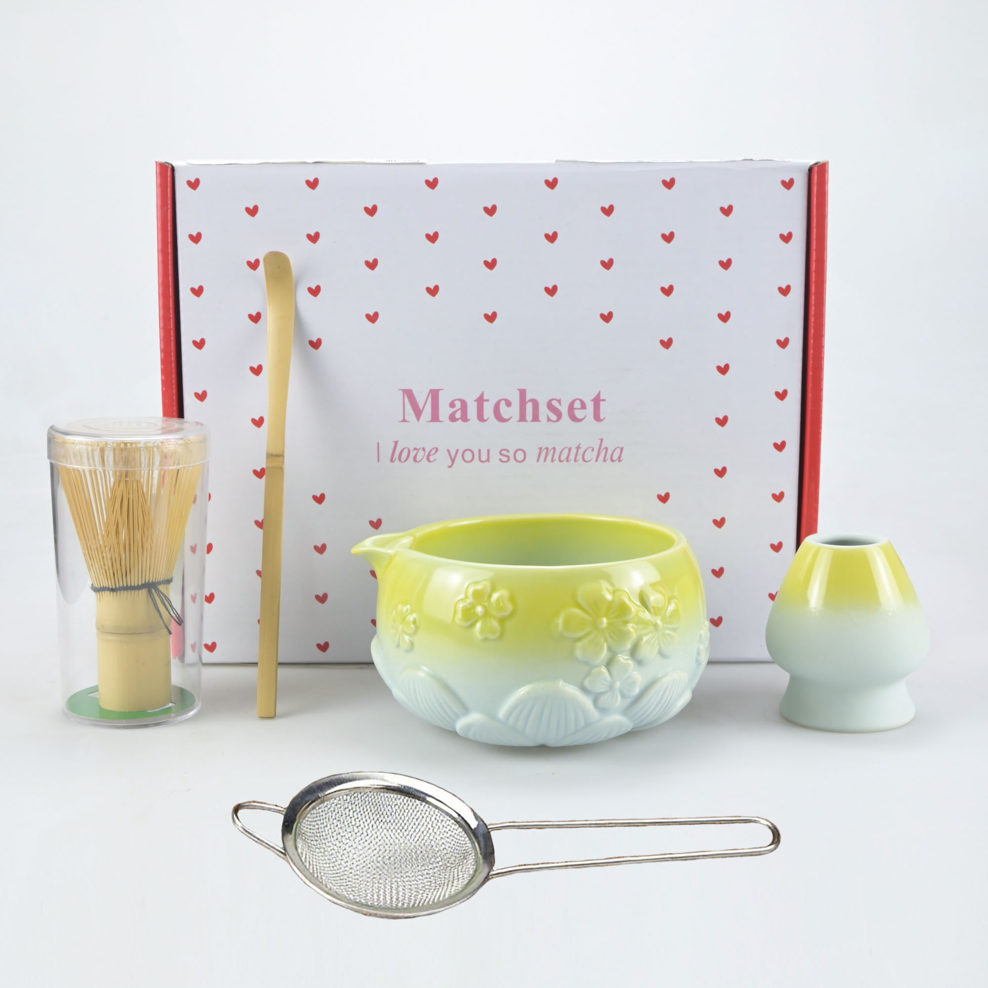 5pcs/set of Floral Matcha Tool - Matcha Bowl Chawan 评论和价格