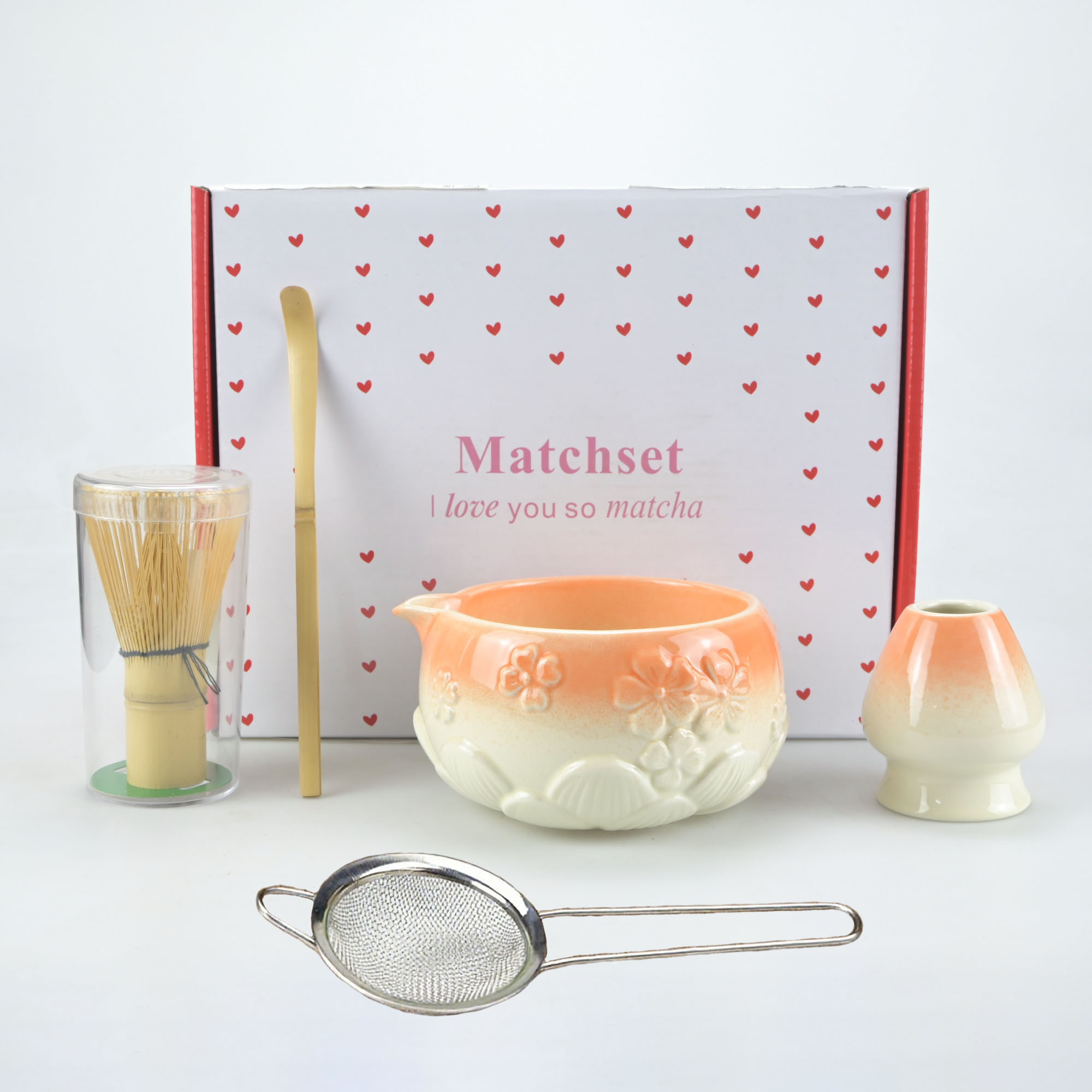 5pcs/set of Floral Matcha Tool - Matcha Bowl Chawan 评论和价格