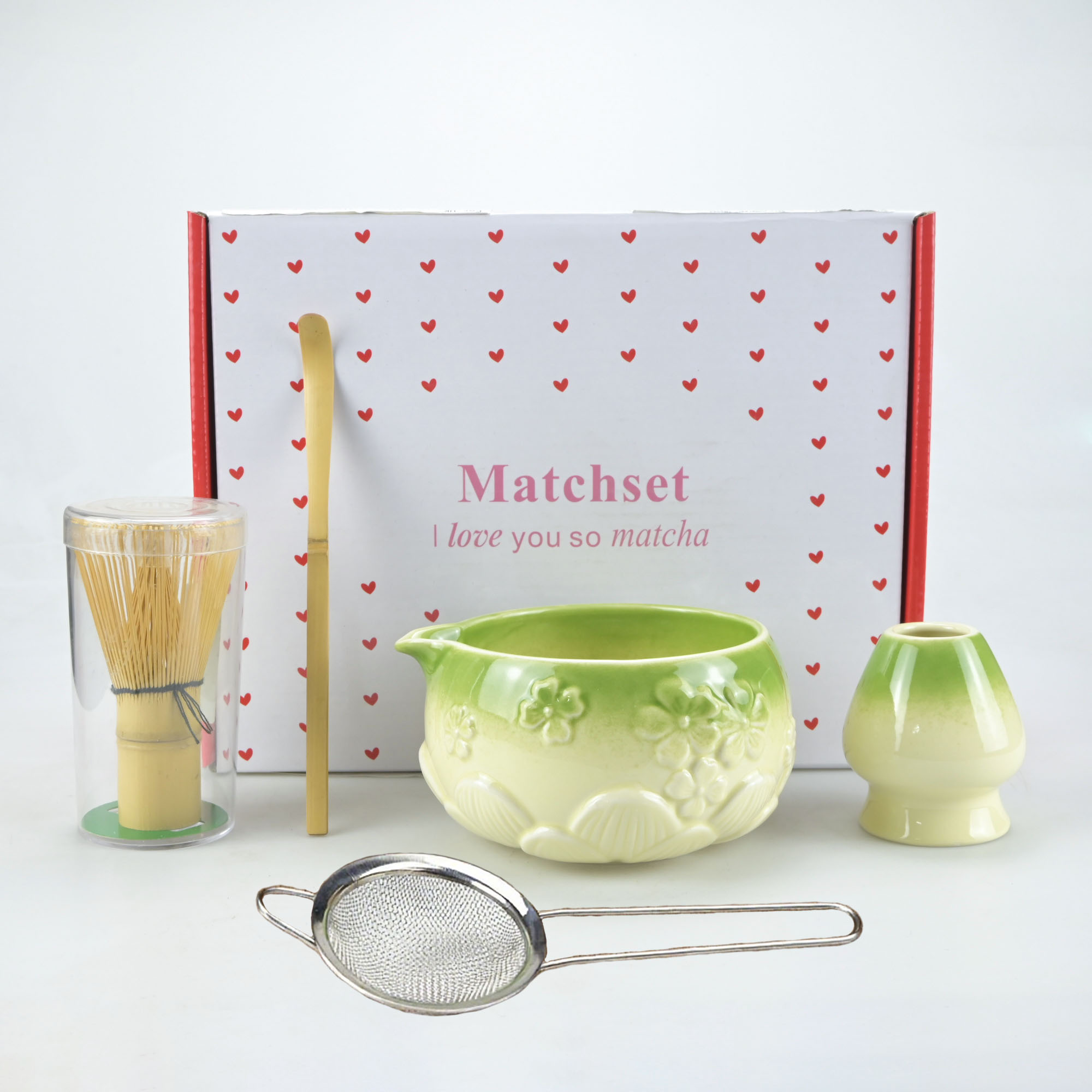 5pcs/set of Floral Matcha Tool - Matcha Bowl Chawan 评论和价格