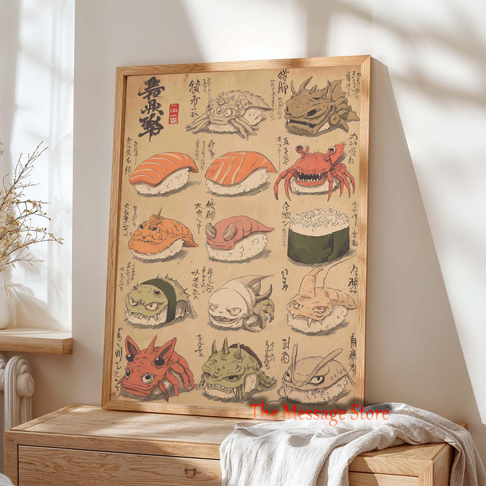 Japanese Sushi Monster Art Yok - Japanese Food Lifestyle 评论和价格