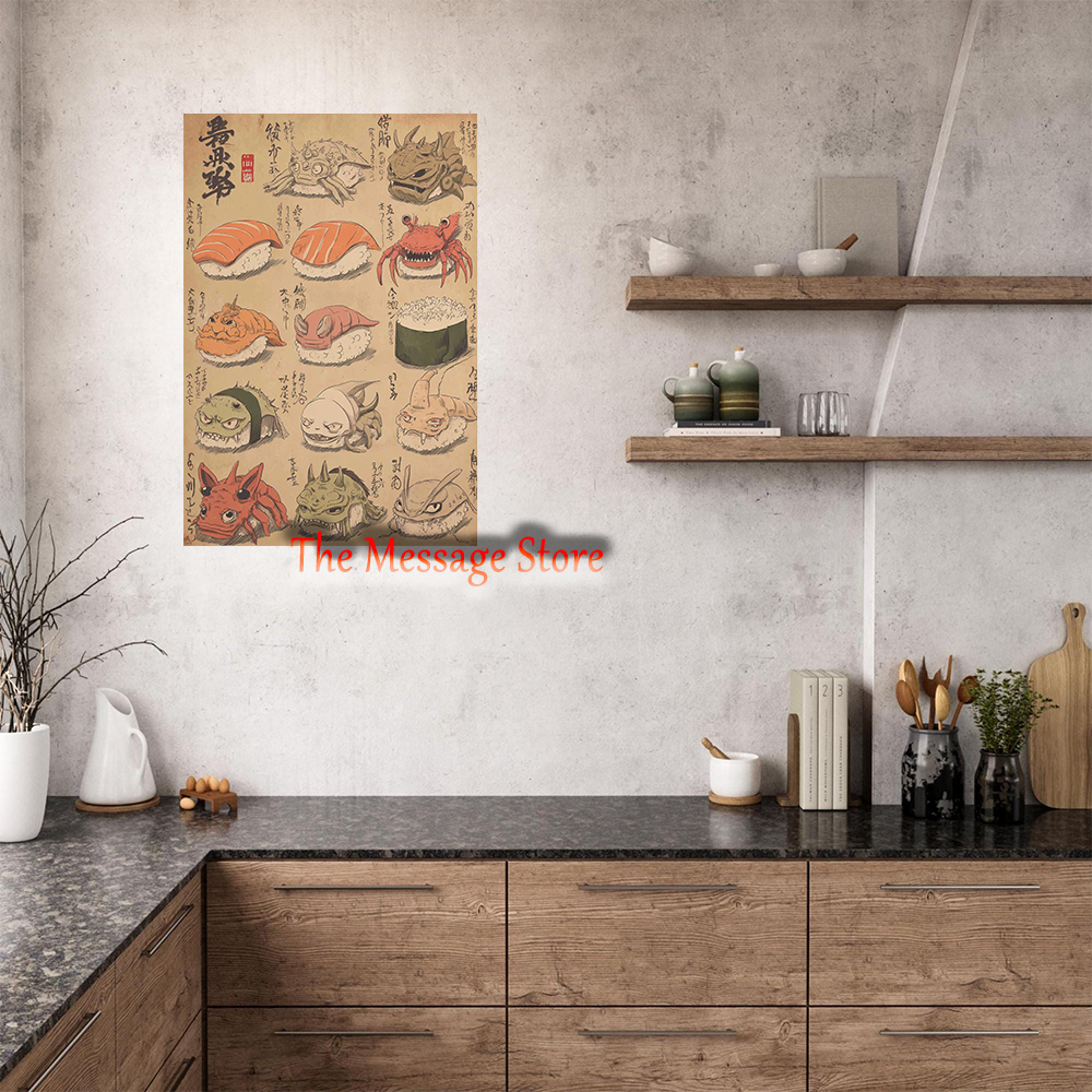 Japanese Sushi Monster Art Yok - Japanese Food Lifestyle 评论和价格