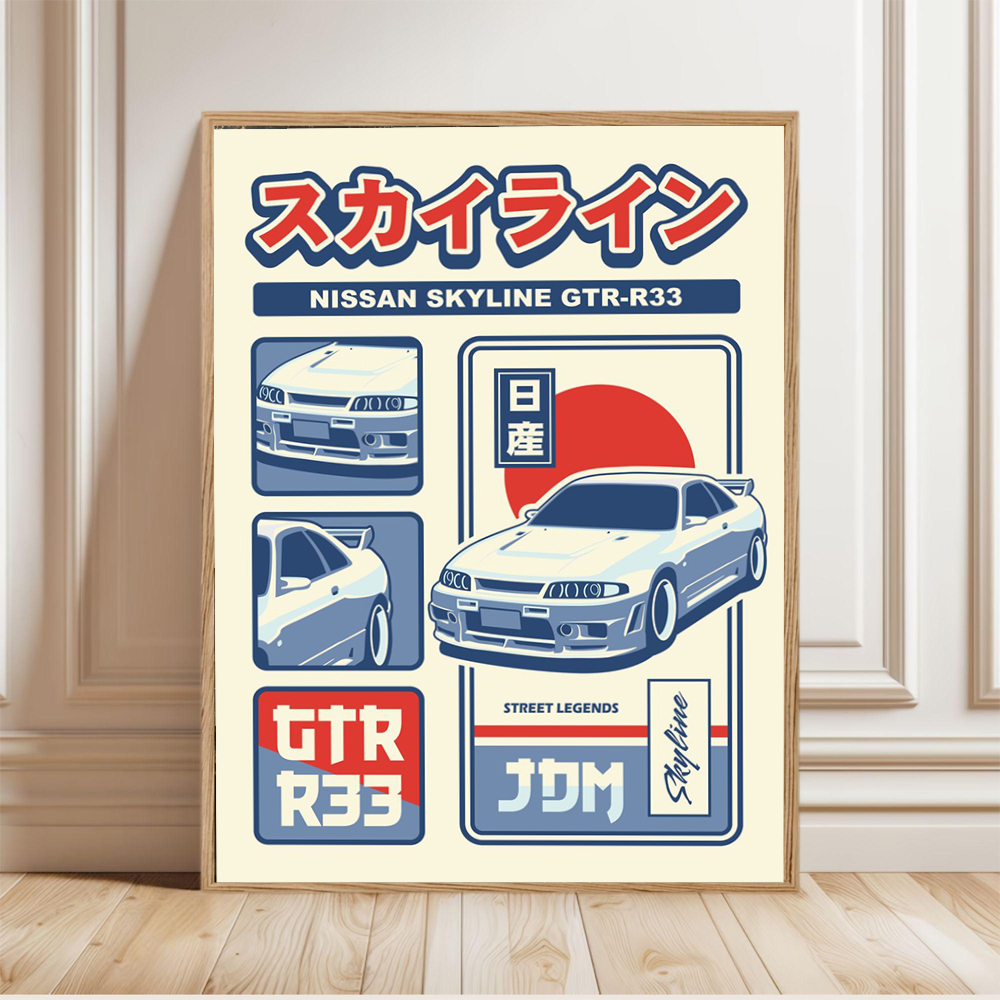 Retro Japanese Car Posters Spo - Japanese Minimalism Lifestyle 评论和价格