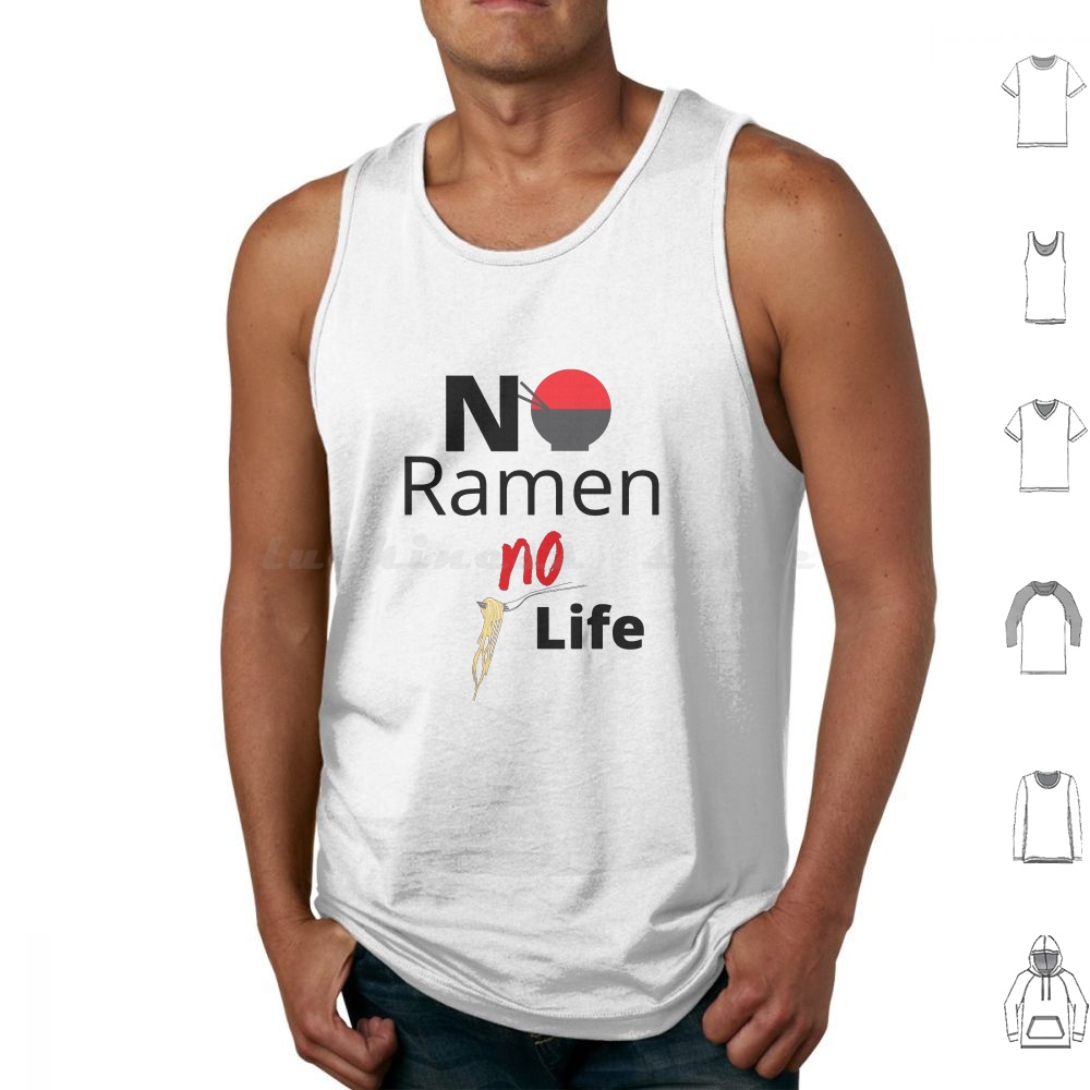 No Ramen No Life Tank Tops Ves - Japanese Food Lifestyle 评论和价格