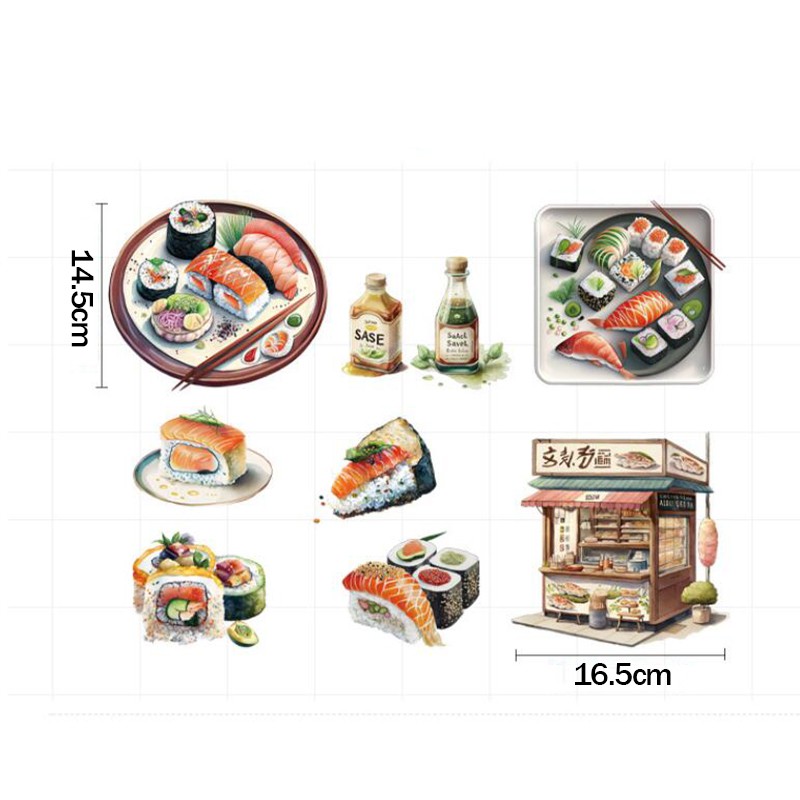 Japanese Food Sushi Sticker 3D - Japanese Food Lifestyle 评论和价格